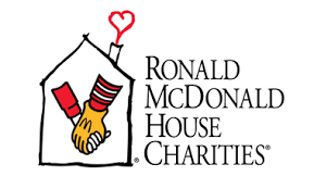 The logo for the Ronald McDonald house Charity